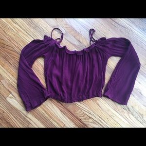 Crop Top- Dark Violet Color
